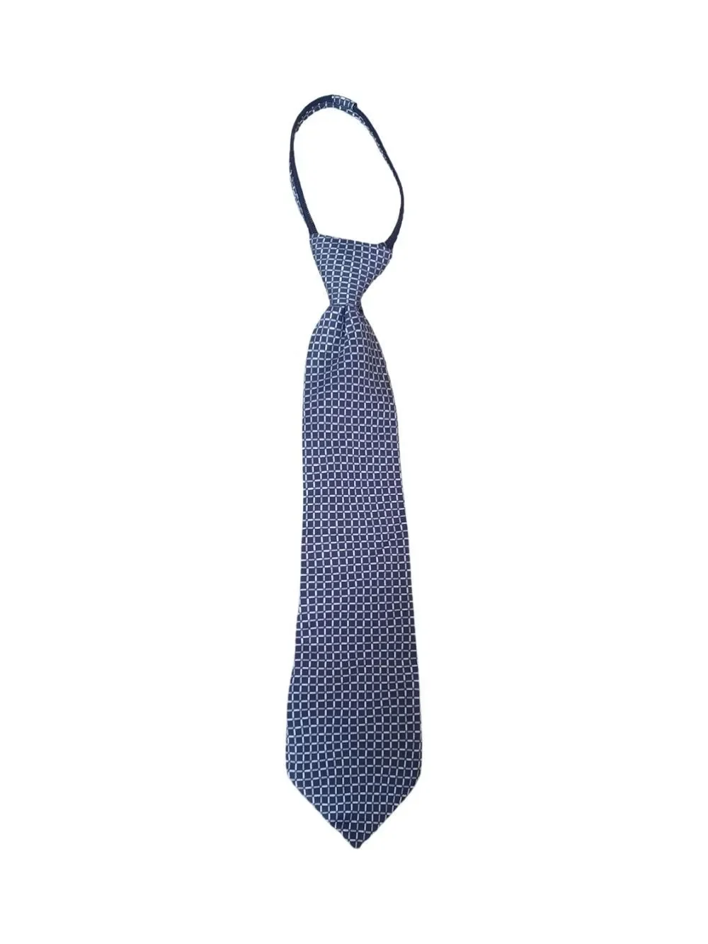 Classic Geometric Navy Blue Tie - Unbranded